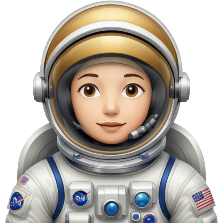 Cinematic Realistic Astronaut visor down hiding face– A highly detailed depiction of an astronaut in a state-of-the-art space suit, floating weightlessly in the vast expanse of space. The reflective visor hides the face so we do not see the astronauts face, while intricate suit details and soft lighting create an immersive sense of realism. emoji