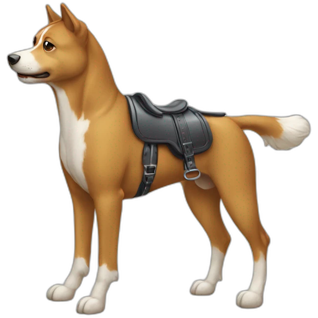Chien sur cheval emoji
