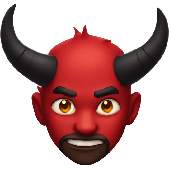 Devil on a shoulder emoji