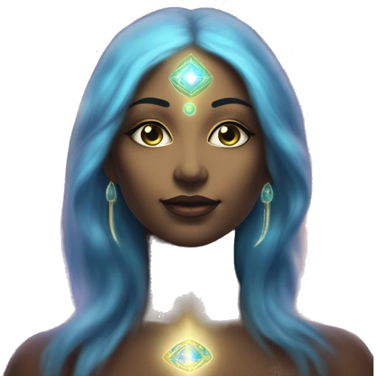 Pleiadian radiant glowing diva woman female third eye emoji