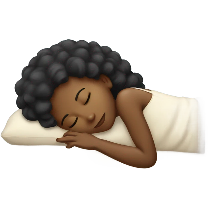 Black girl sleeping  emoji