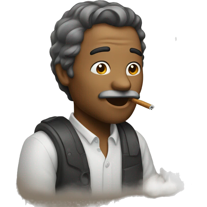 a man who is developer and smoke and al emoji