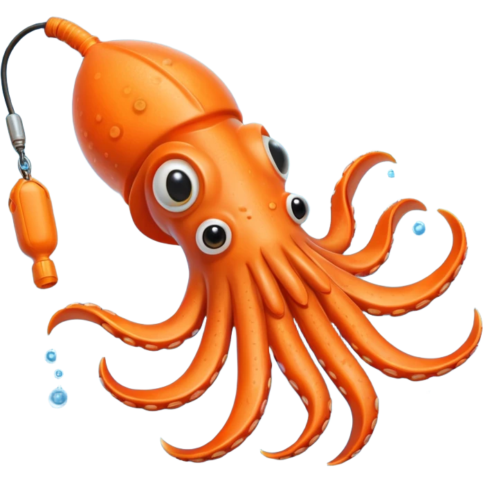small squid fake bait fishing emoji