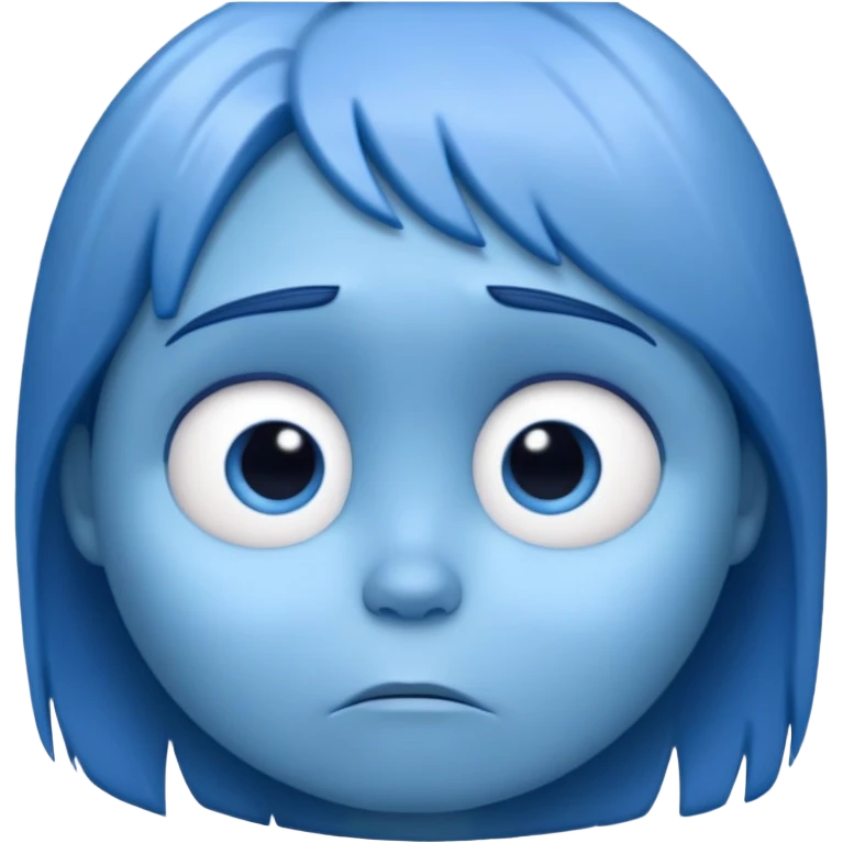 Sadness character from Inside Out movie emoji