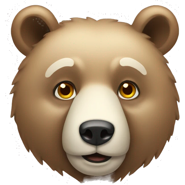 Smart bear emoji