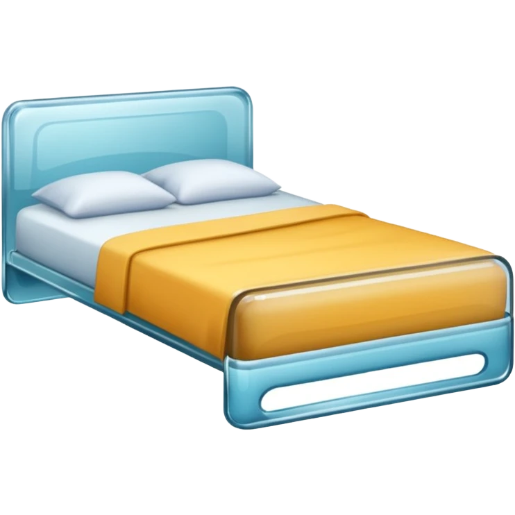 Bed made of glass emoji