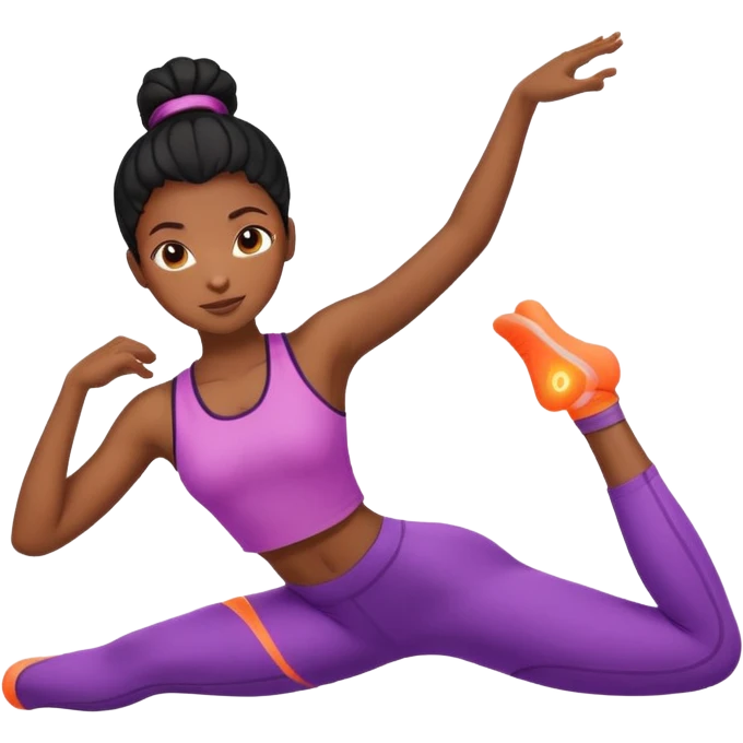Black girl stretching down emoji