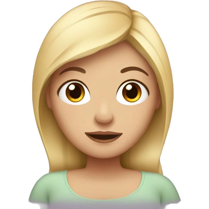 Pregnant lady with blonde hair and brown eyes  emoji