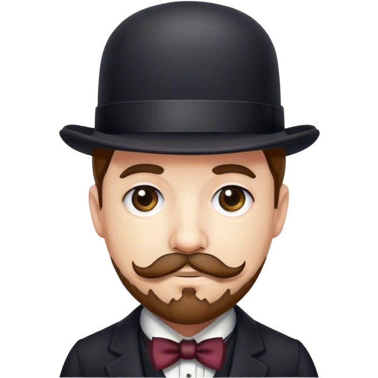 H. H. Holmes wearing bowler hat emoji