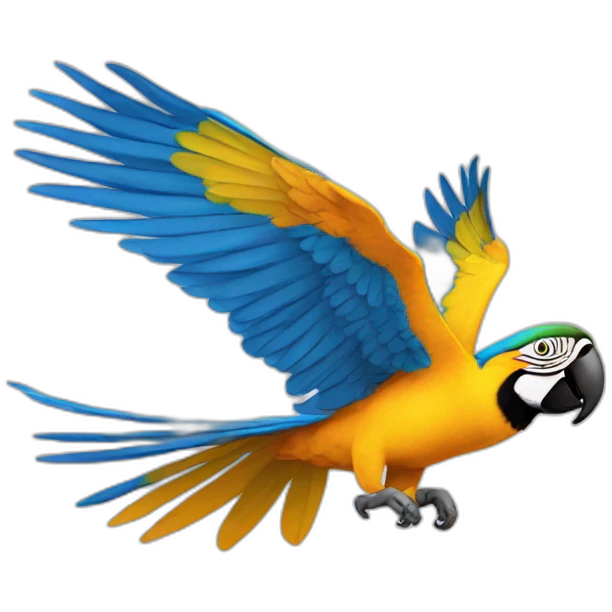 Blue And Gold Macaw Flying emoji