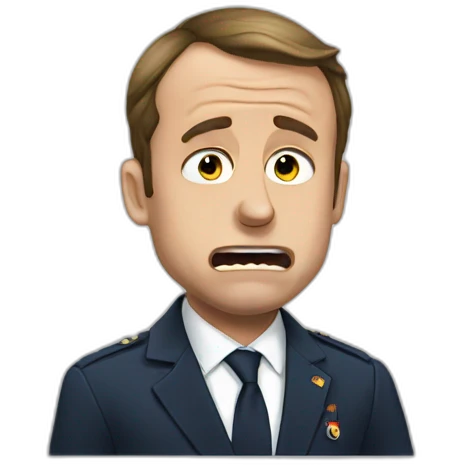 macron crying emoji