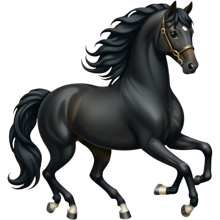 Dressage horse without rider emoji