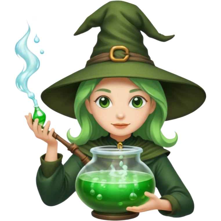 green witch cooking potion emoji