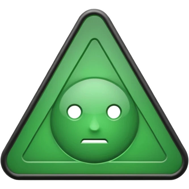 danger green triangle sign emoji