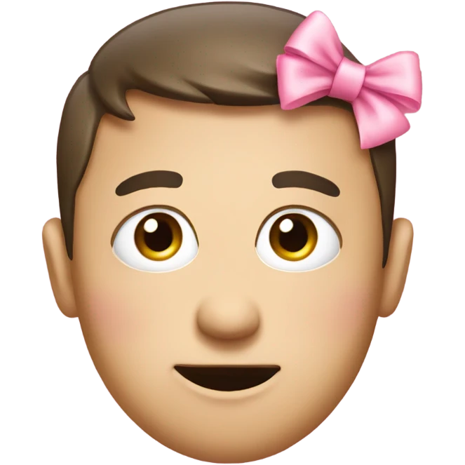 rolling eyes emoji with pink bow emoji