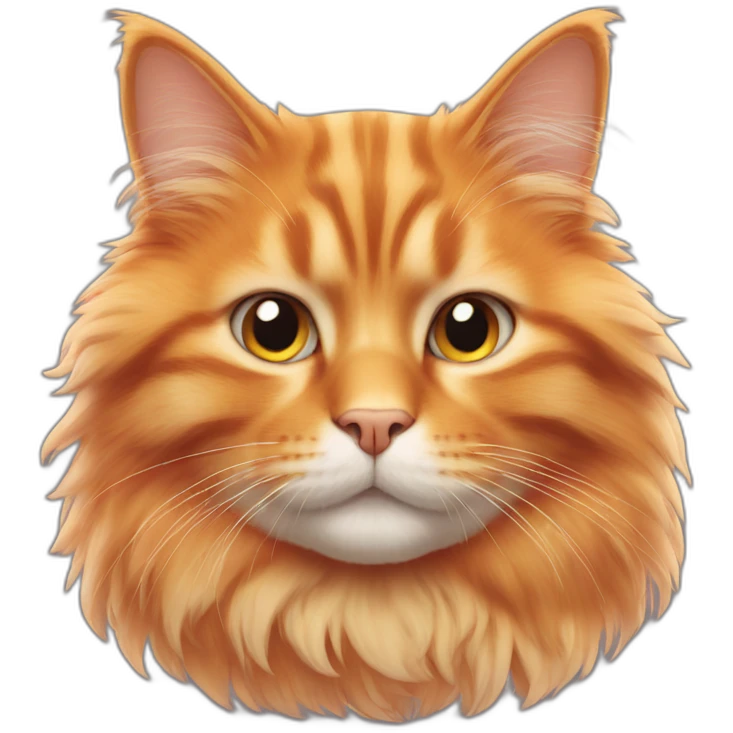 Fluffy orange cat emoji