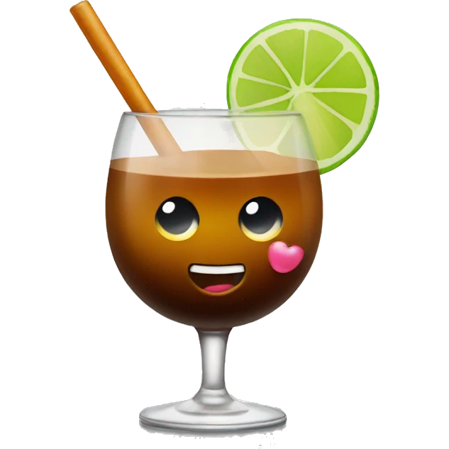 Cocktail with coffee emoji