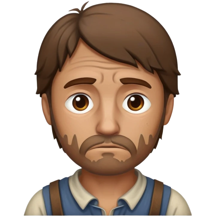 Peasant man sad emoji