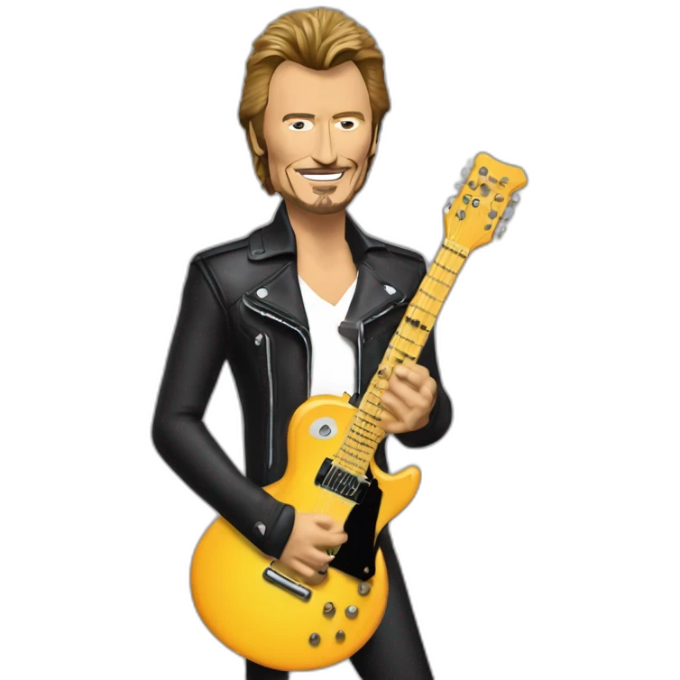Johnny Hallyday qui joue de la guitare électrique emoji