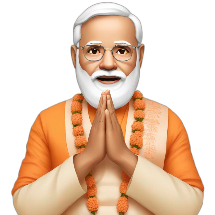 Narendra modi doing prayer emoji