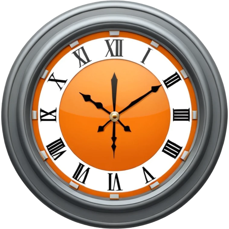 orange clock emoji