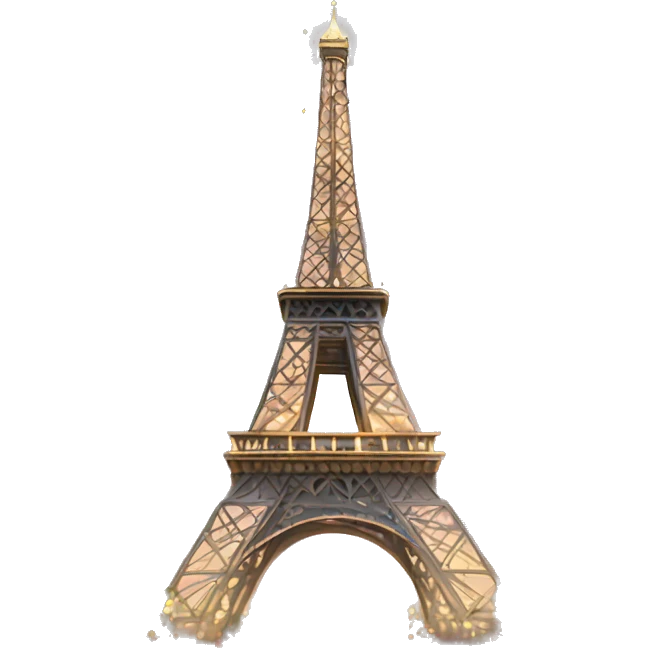 Tower of Paris with twinkle lights  emoji