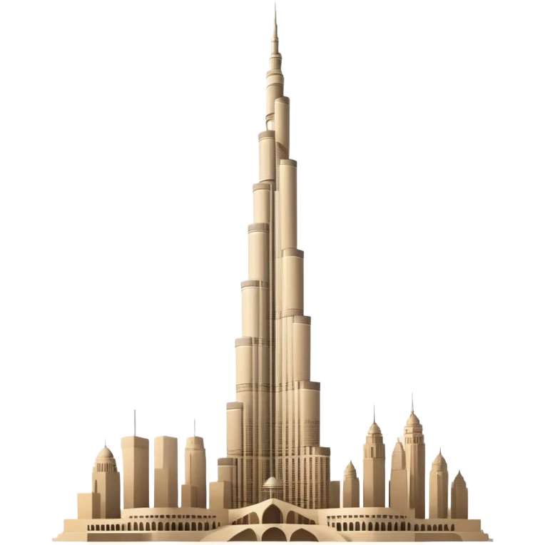 Burj Khalifa, light beige silhouette, no additional details emoji