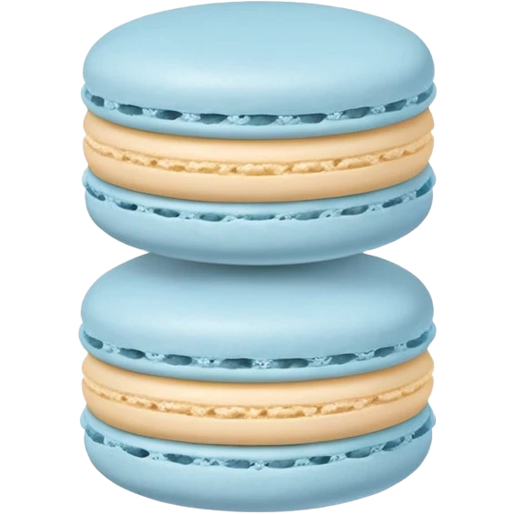 1 mini Light blue macaron emoji