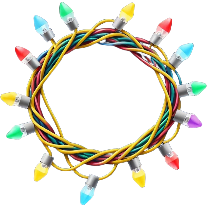 Christmas lights strand emoji