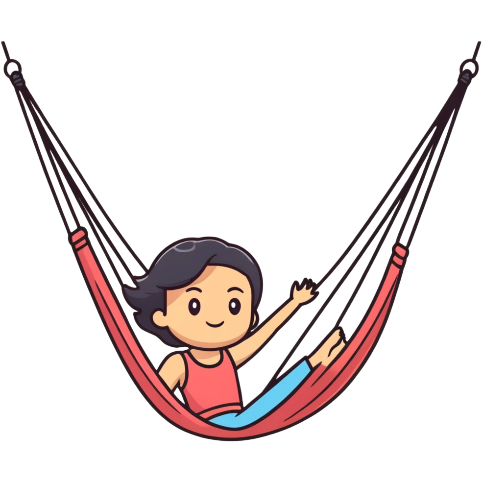 cartoon emoji of a serious girl with straight hair, strong outline, expressive face, muted pastel tones, subtle Capricorn accent, grounded expression, hint of yoga hammock, cosmic motifs, sweet and grounded emoji