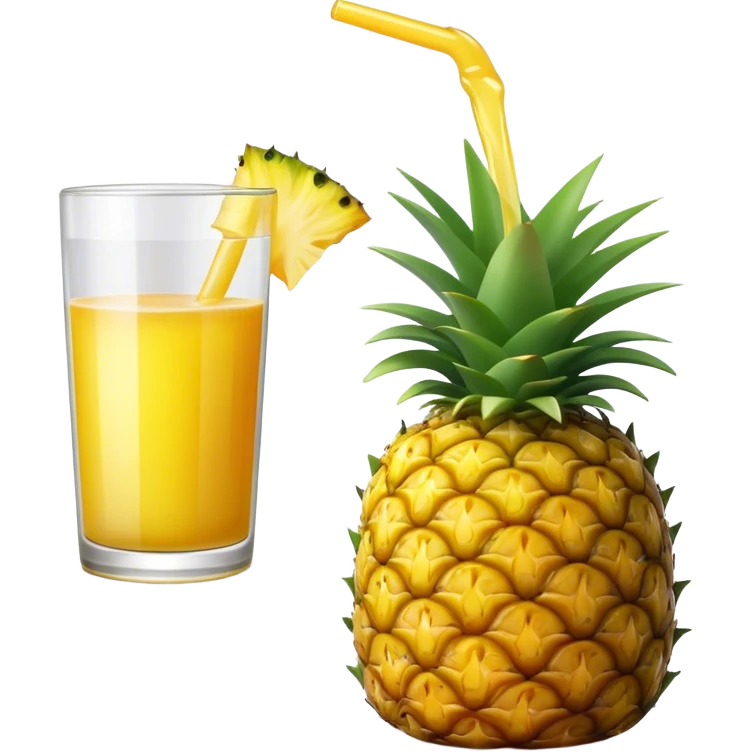 Pineapple juice bottle emoji