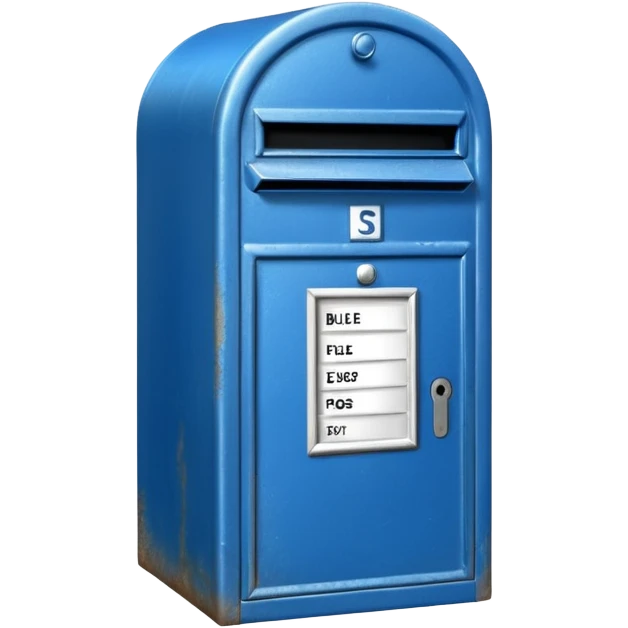 empty blue postbox emoji