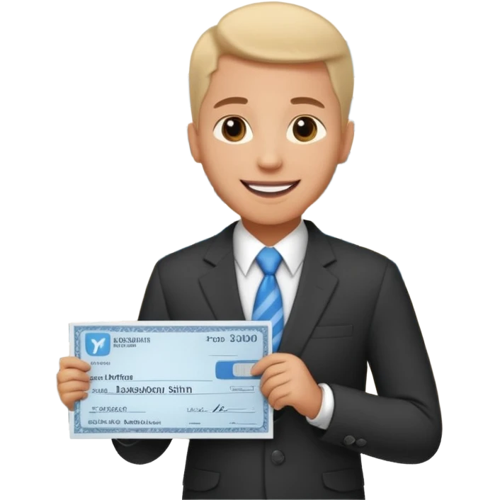 Happy CEO investing money to a hospital emoji