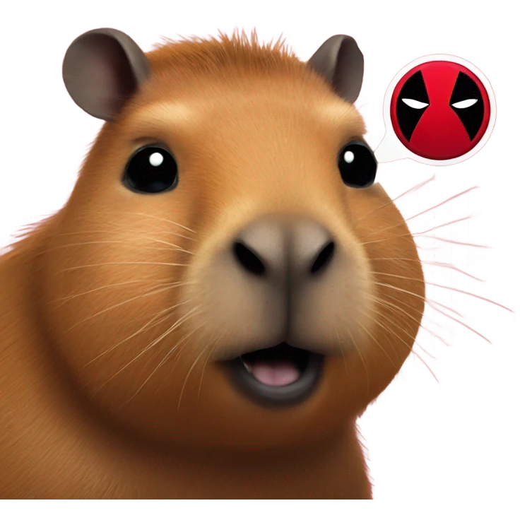 Capybara with Deadpool on it emoji