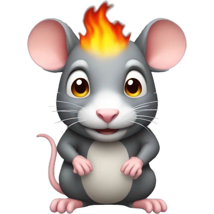 Rat with fire  emoji