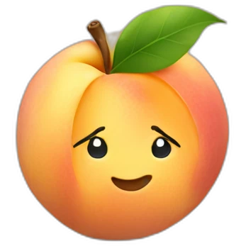Squashed peach emoji