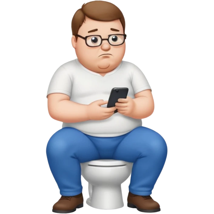 can you do  Peter Griffin sitting on the toilet playing on his phone emoji