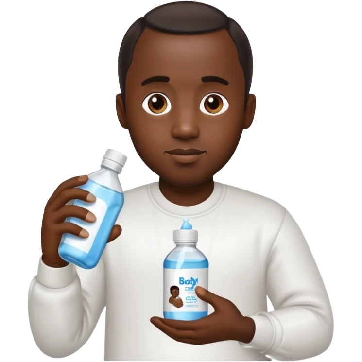 p diddy holding baby oil emoji