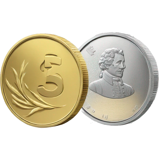 a coin half ruble half euro emoji