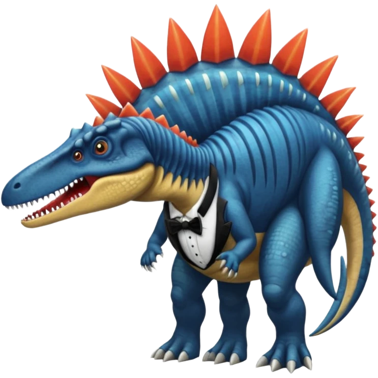 Spinosaurus wear bowtie and superspinosaurus emoji