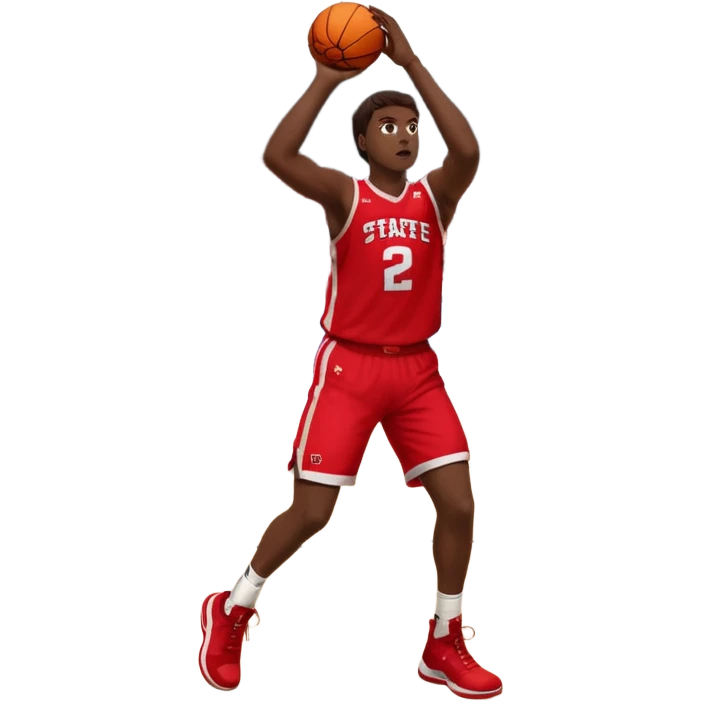 Nc state basketball player shooting a three emoji