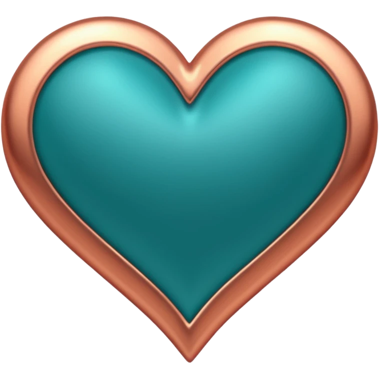 A teal, burnt orang, and rose gold heart, please.  emoji