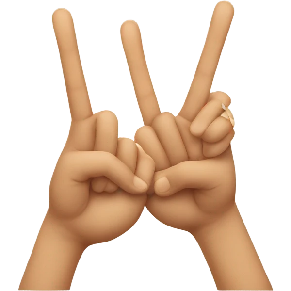 1st & 2nd fingers crossed  emoji