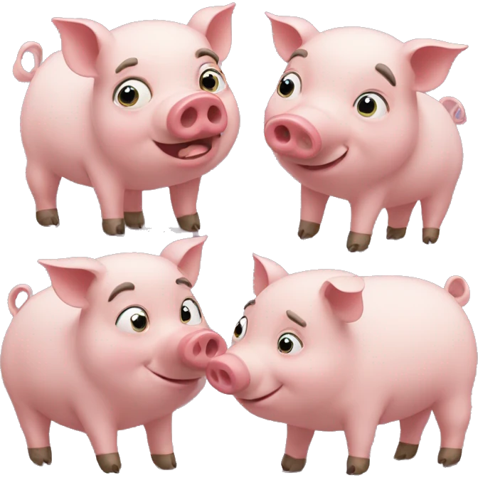 the thee little pigs emoji