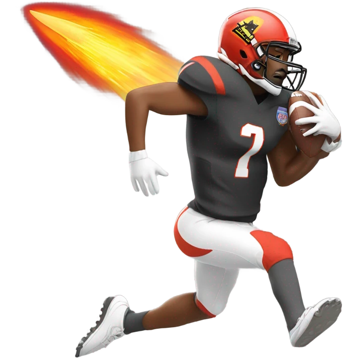 Football with rocket trail emoji