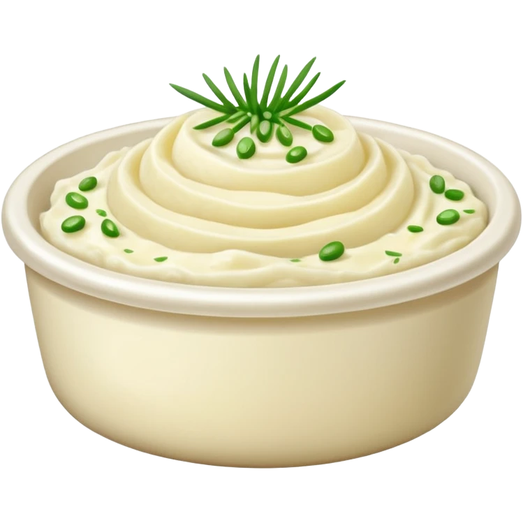 Mashed potatoes with chopped chives emoji