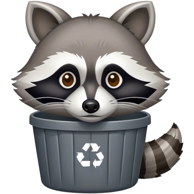 Trash raccoon emoji