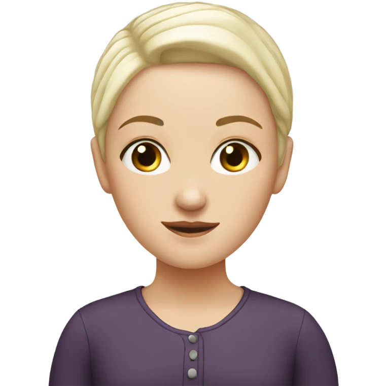 A bald white girl emoji