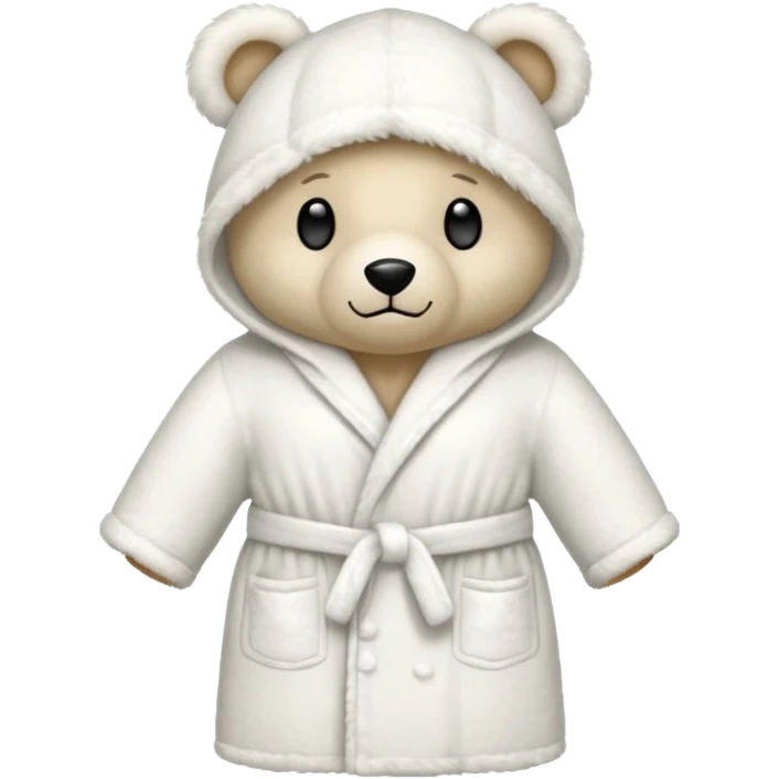 white teddy bear bathrobe emoji