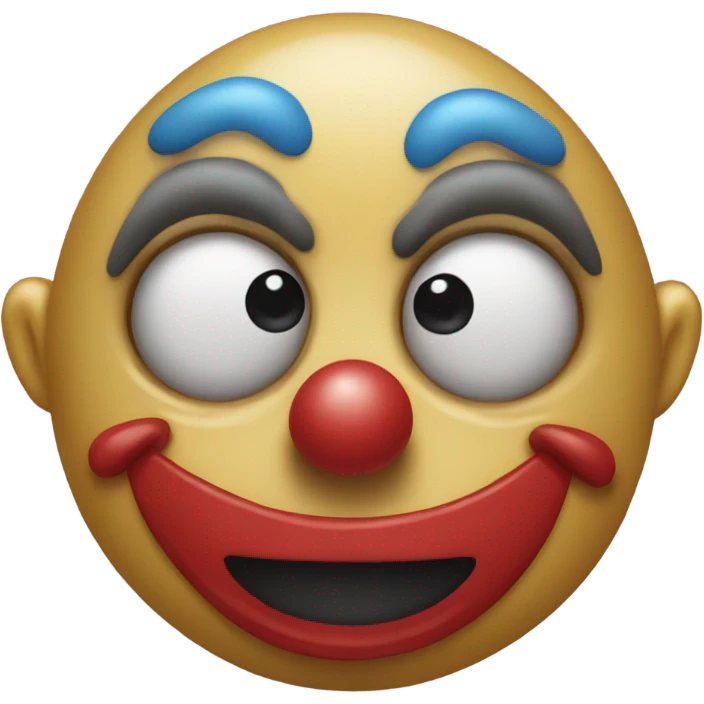 Clown with big eyes emoji